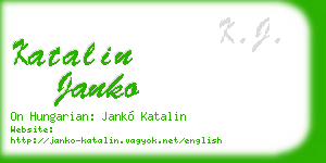 katalin janko business card